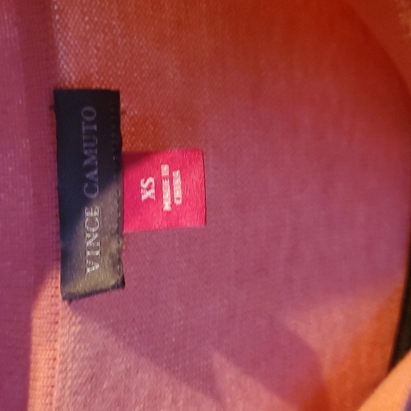 Vince Camuto Vneck Ocean Coral Collared Long Slv‎ Sz. XS Sweater - Picture 2 of 15